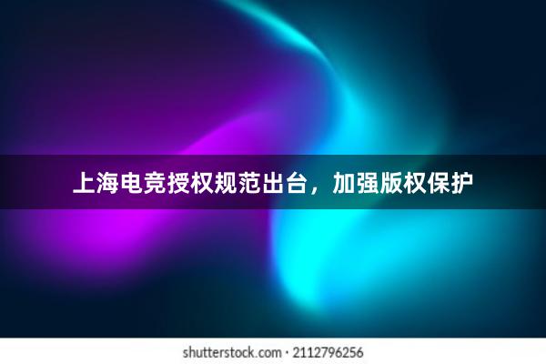 上海电竞授权规范出台，加强版权保护